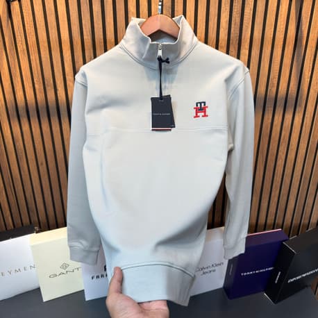 Tommy Hilfiger Yarım Fermuarlı Sweatshirt
